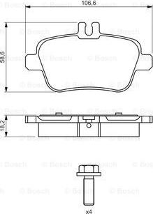 BOSCH 0 986 494 664 - Stabdžių trinkelių rinkinys, diskinis stabdys onlydrive.pro