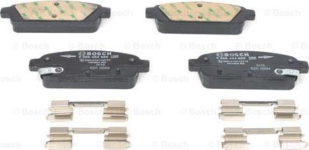 BOSCH 0 986 494 666 - Brake Pad Set, disc brake onlydrive.pro