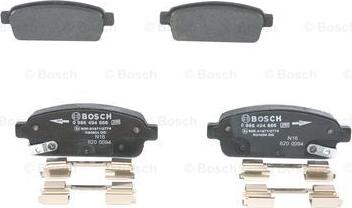 BOSCH 0 986 494 666 - Brake Pad Set, disc brake onlydrive.pro