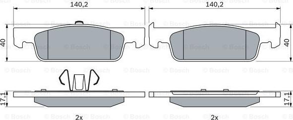 BOSCH 0 986 494 661 - Brake Pad Set, disc brake onlydrive.pro