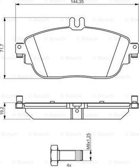 BOSCH 0 986 494 662 - Stabdžių trinkelių rinkinys, diskinis stabdys onlydrive.pro