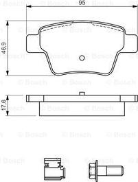 BOSCH 0 986 494 605 - Stabdžių trinkelių rinkinys, diskinis stabdys onlydrive.pro