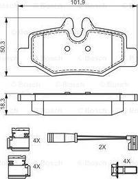 BOSCH 0 986 494 603 - Brake Pad Set, disc brake onlydrive.pro