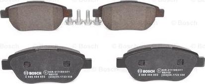 BOSCH 0 986 494 602 - Brake Pad Set, disc brake onlydrive.pro