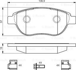 BOSCH 0 986 494 602 - Brake Pad Set, disc brake onlydrive.pro