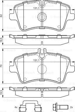 BOSCH 0 986 494 607 - Brake Pad Set, disc brake onlydrive.pro