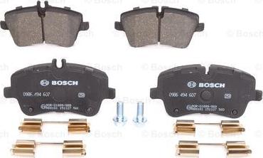 BOSCH 0 986 494 607 - Тормозные колодки, дисковые, комплект onlydrive.pro