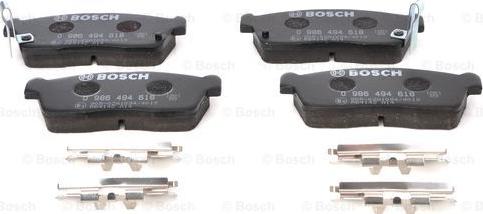 BOSCH 0 986 494 618 - Brake Pad Set, disc brake onlydrive.pro