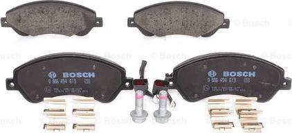 BOSCH 0 986 494 613 - Тормозные колодки, дисковые, комплект onlydrive.pro