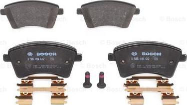 BOSCH 0 986 494 612 - Brake Pad Set, disc brake onlydrive.pro