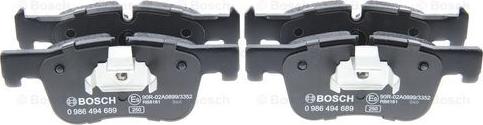 BOSCH 0 986 494 689 - Brake Pad Set, disc brake onlydrive.pro