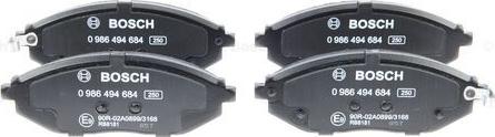 BOSCH 0 986 494 684 - Brake Pad Set, disc brake onlydrive.pro