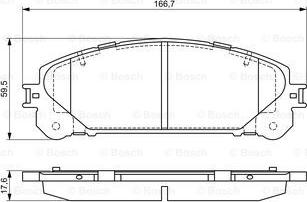 BOSCH 0 986 494 686 - Brake Pad Set, disc brake onlydrive.pro