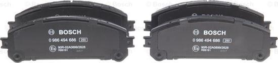 BOSCH 0 986 494 686 - Brake Pad Set, disc brake onlydrive.pro