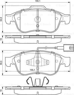 BOSCH 0 986 494 680 - Brake Pad Set, disc brake onlydrive.pro