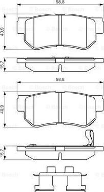 BOSCH 0 986 494 635 - Brake Pad Set, disc brake onlydrive.pro