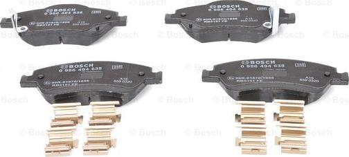 BOSCH 0 986 494 638 - Brake Pad Set, disc brake onlydrive.pro