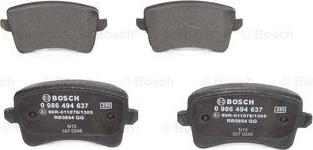 BOSCH 0 986 494 637 - Brake Pad Set, disc brake onlydrive.pro