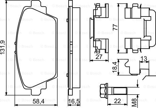 BOSCH 0 986 494 629 - Тормозные колодки, дисковые, комплект onlydrive.pro