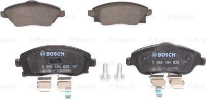 BOSCH 0 986 494 625 - Brake Pad Set, disc brake onlydrive.pro