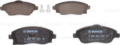 BOSCH 0 986 494 625 - Brake Pad Set, disc brake onlydrive.pro