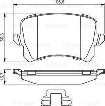 BOSCH 0 986 494 626 - Bremžu uzliku kompl., Disku bremzes onlydrive.pro