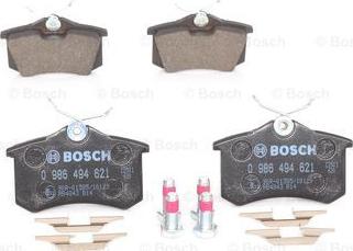 BOSCH 0 986 494 621 - Тормозные колодки, дисковые, комплект onlydrive.pro