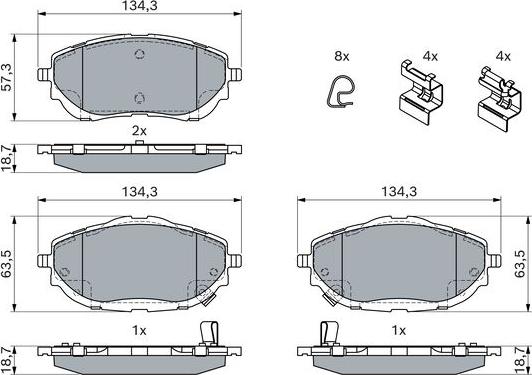 BOSCH 0 986 494 676 - Brake Pad Set, disc brake onlydrive.pro