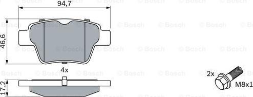 BOSCH 0 986 494 099 - Тормозные колодки, дисковые, комплект onlydrive.pro