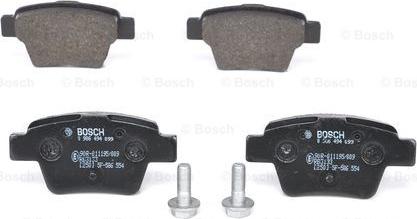 BOSCH 0 986 494 099 - Brake Pad Set, disc brake onlydrive.pro