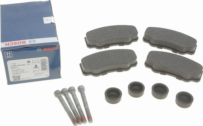 BOSCH 0 986 494 049 - Piduriklotsi komplekt,ketaspidur onlydrive.pro