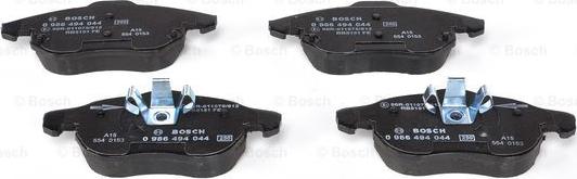 BOSCH 0 986 494 044 - Brake Pad Set, disc brake onlydrive.pro