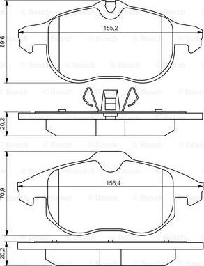 BOSCH 0 986 494 044 - Brake Pad Set, disc brake onlydrive.pro