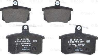 BOSCH 0 986 494 059 - Brake Pad Set, disc brake onlydrive.pro