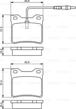 BOSCH 0 986 494 055 - Brake Pad Set, disc brake onlydrive.pro