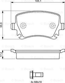 BOSCH 0 986 494 062 - Brake Pad Set, disc brake onlydrive.pro