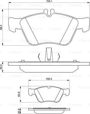 BOSCH 0 986 494 001 - Bremžu uzliku kompl., Disku bremzes onlydrive.pro