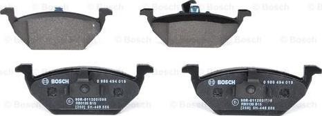 BOSCH 0 986 494 019 - Piduriklotsi komplekt,ketaspidur onlydrive.pro