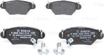 BOSCH 0 986 494 014 - Brake Pad Set, disc brake onlydrive.pro