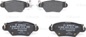 BOSCH 0 986 494 014 - Brake Pad Set, disc brake onlydrive.pro