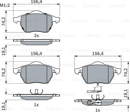 BOSCH 0 986 494 018 - Bremžu uzliku kompl., Disku bremzes onlydrive.pro