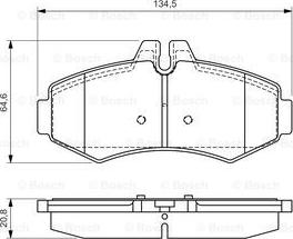 BOSCH 0 986 494 013 - Brake Pad Set, disc brake onlydrive.pro