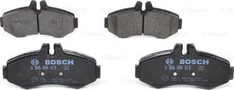 BOSCH 0 986 494 013 - Brake Pad Set, disc brake onlydrive.pro