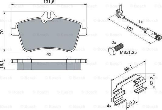 BOSCH 0 986 494 085 - Brake Pad Set, disc brake onlydrive.pro