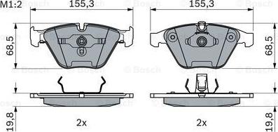 BOSCH 0 986 494 036 - Тормозные колодки, дисковые, комплект onlydrive.pro