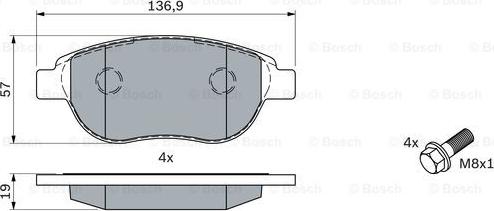 BOSCH 0 986 494 038 - Brake Pad Set, disc brake onlydrive.pro