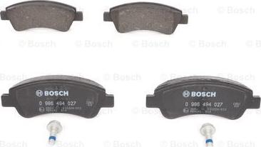 BOSCH 0 986 494 027 - Bremžu uzliku kompl., Disku bremzes onlydrive.pro