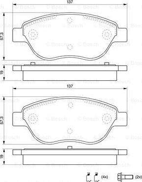 BOSCH 0 986 494 074 - Brake Pad Set, disc brake onlydrive.pro