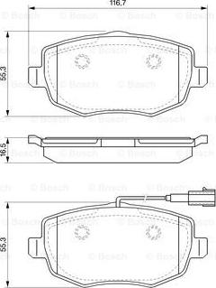 BOSCH 0 986 494 075 - Brake Pad Set, disc brake onlydrive.pro