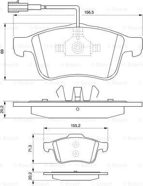 BOSCH 0 986 494 071 - Brake Pad Set, disc brake onlydrive.pro